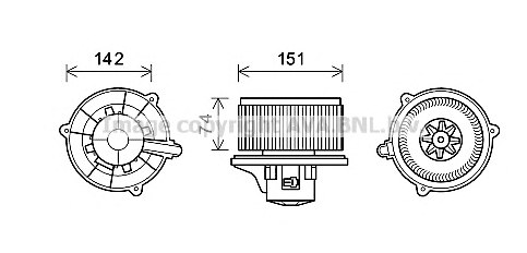 PRASCO KA8224 Electric Motor, interior blower